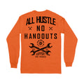 All Hustle Mens Orange Long Sleeve Tee
