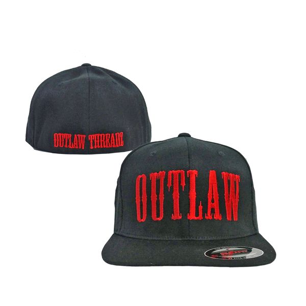 BOLD Red Flatbill Fitted Hat