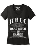 HBIC Ladies Vneck Tshirt