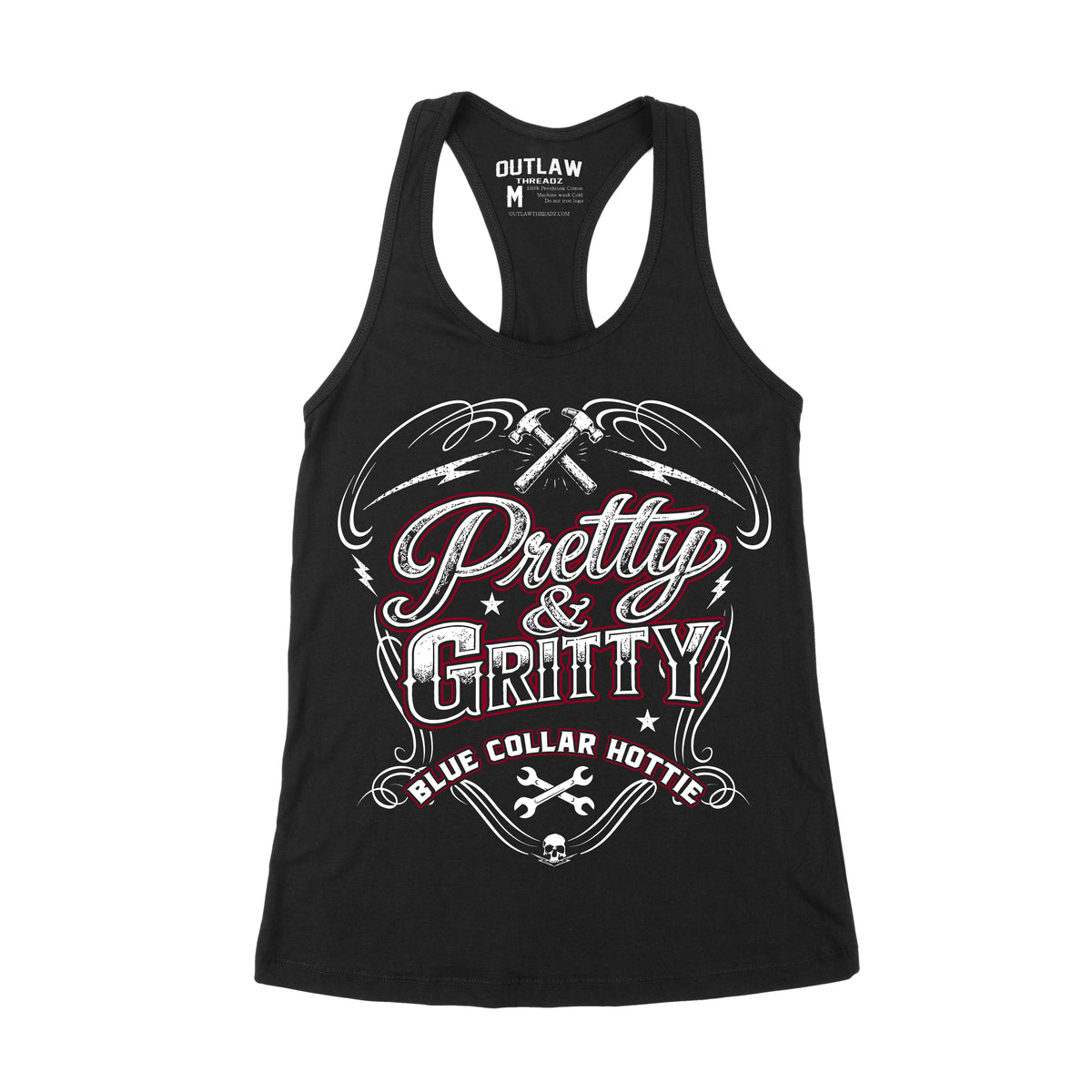 Pretty and Gritty Ladies Racerback Tank Top