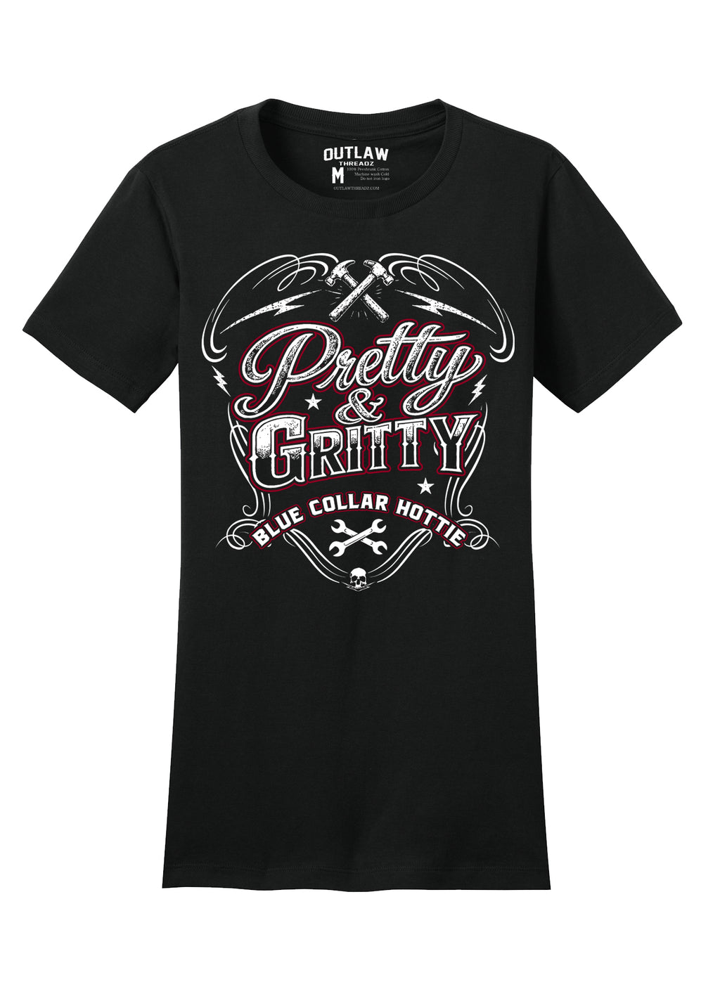 Pretty and Gritty Crew Neck Ladies Tee