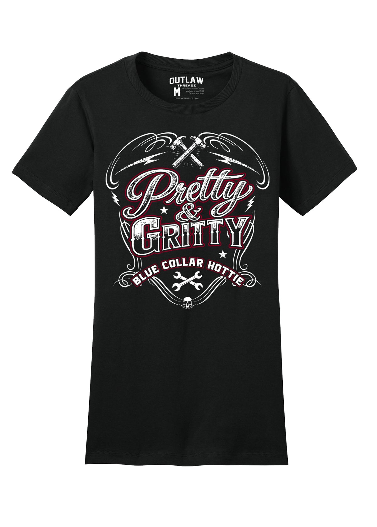 Pretty and Gritty Crew Neck Ladies Tee