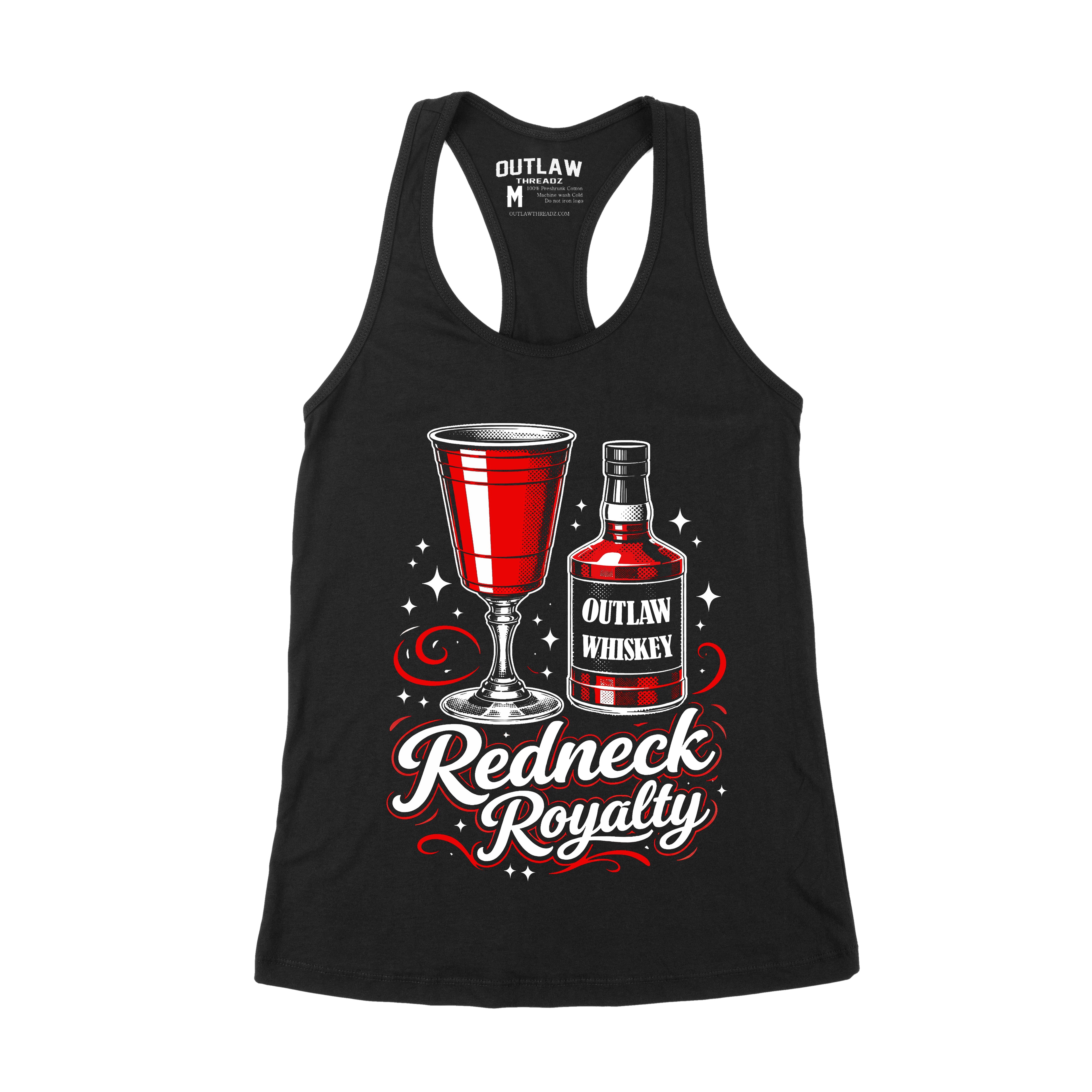 Redneck Royalty Ladies Black Racerback Tank