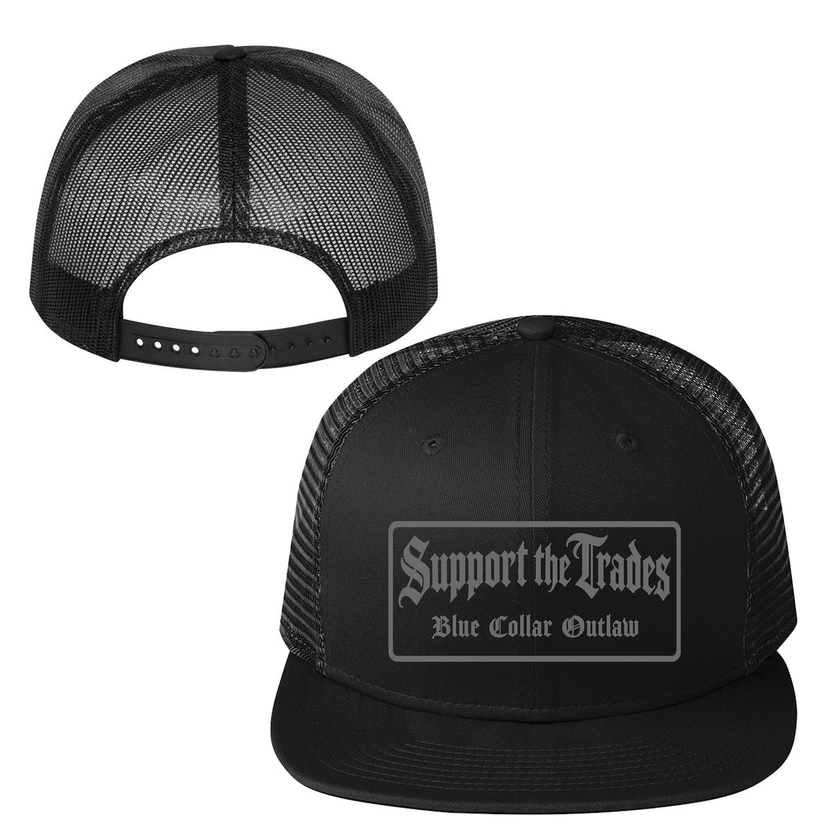 ST Badge Black/Char Flatbill Snapback Hat