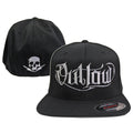 Script White Flat bill Fitted hat