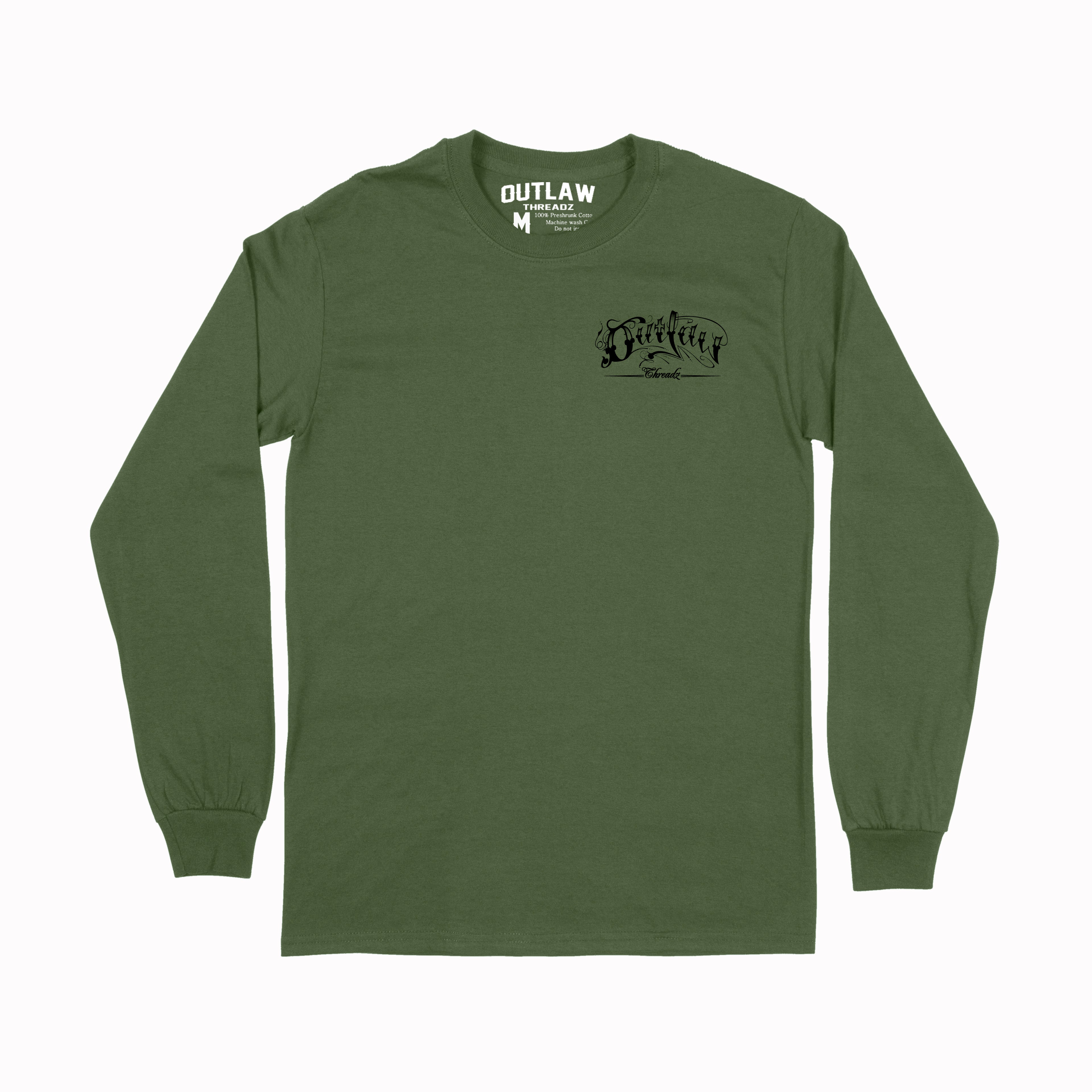 Tattoo Military Green Mens Long Sleeve Tee