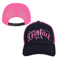 Tattoo Pink Curved Bill Snapback Hat
