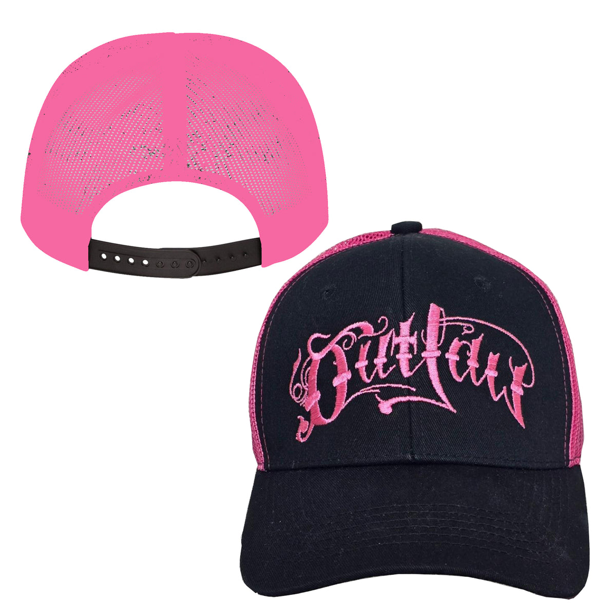 Tattoo Pink Curved Bill Snapback Hat