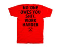 Work Harder Red Mens Tee