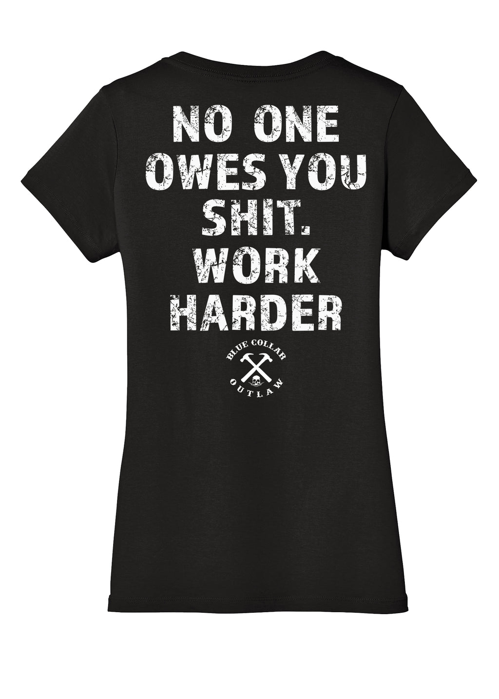 Work Harder Ladies Vneck tshirt