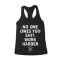 Work Harder Ladies Racerback Tank Top